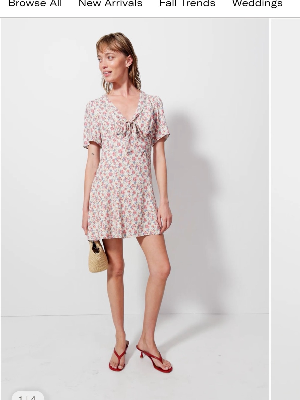 NWT Reformation Eveline Tyra Mini Dress